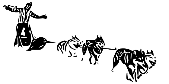 silhouette chien de traineau